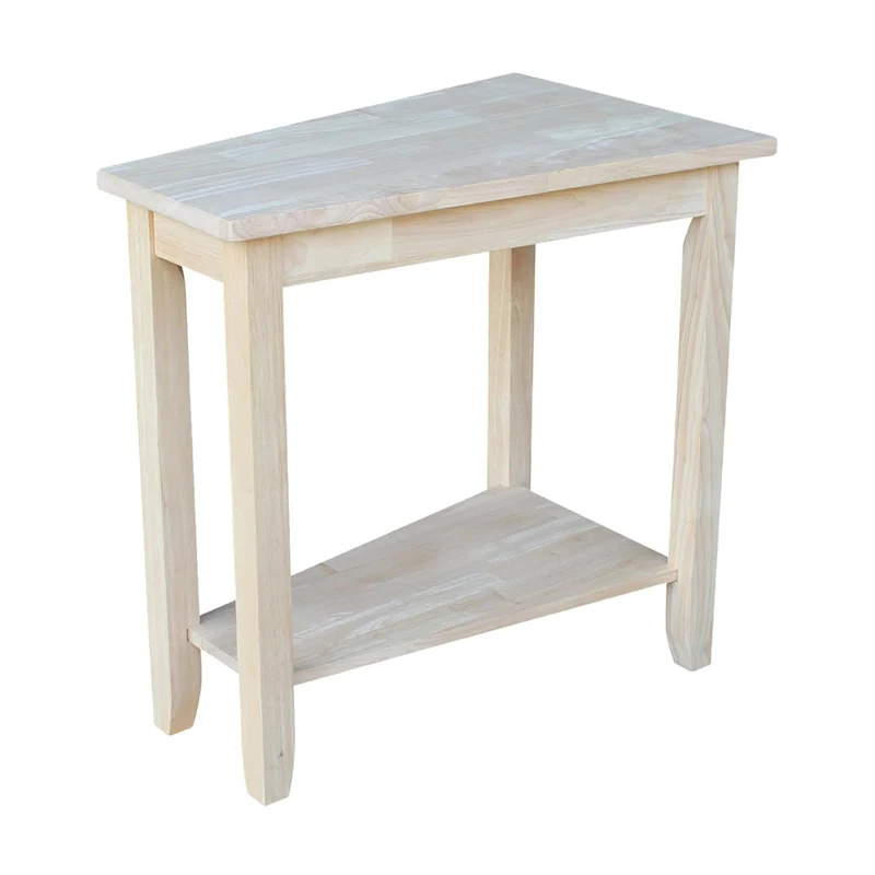 Solid Parawood Accent Table – Unfinished / Blue / Grey / White / Black