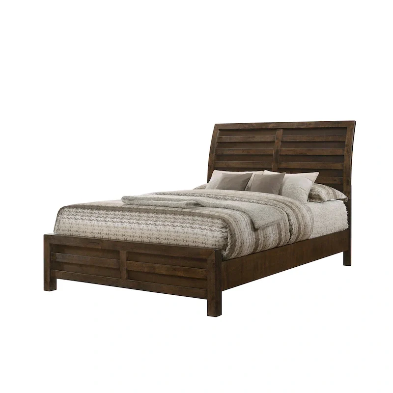 6 Piece Brown Ructic Panel Bedroom Set