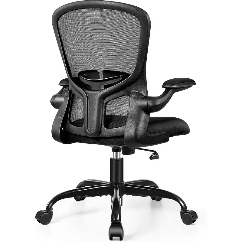 BALHAM TRADE-Office Desk Chair with Wheels Adjustable Lumbar Support Height Swivel Flip up Armrests