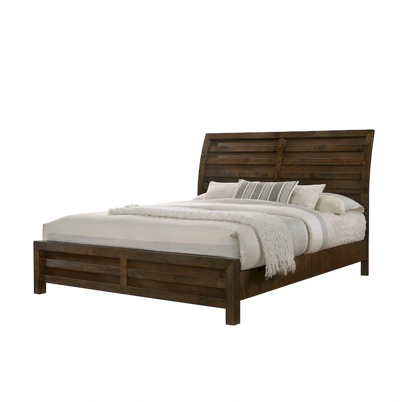 6 Piece Brown Ructic Panel Bedroom Set