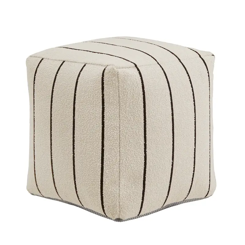 Upholstered Square Pouf Ottoman