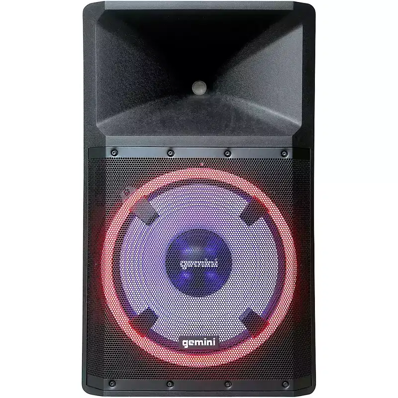 Gemini GSP-L2200PK Active 15 LED Portable Bluetooth Speaker With Stand and Mic