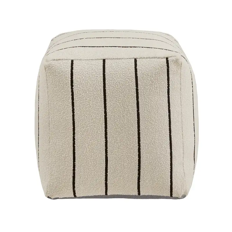 Upholstered Square Pouf Ottoman