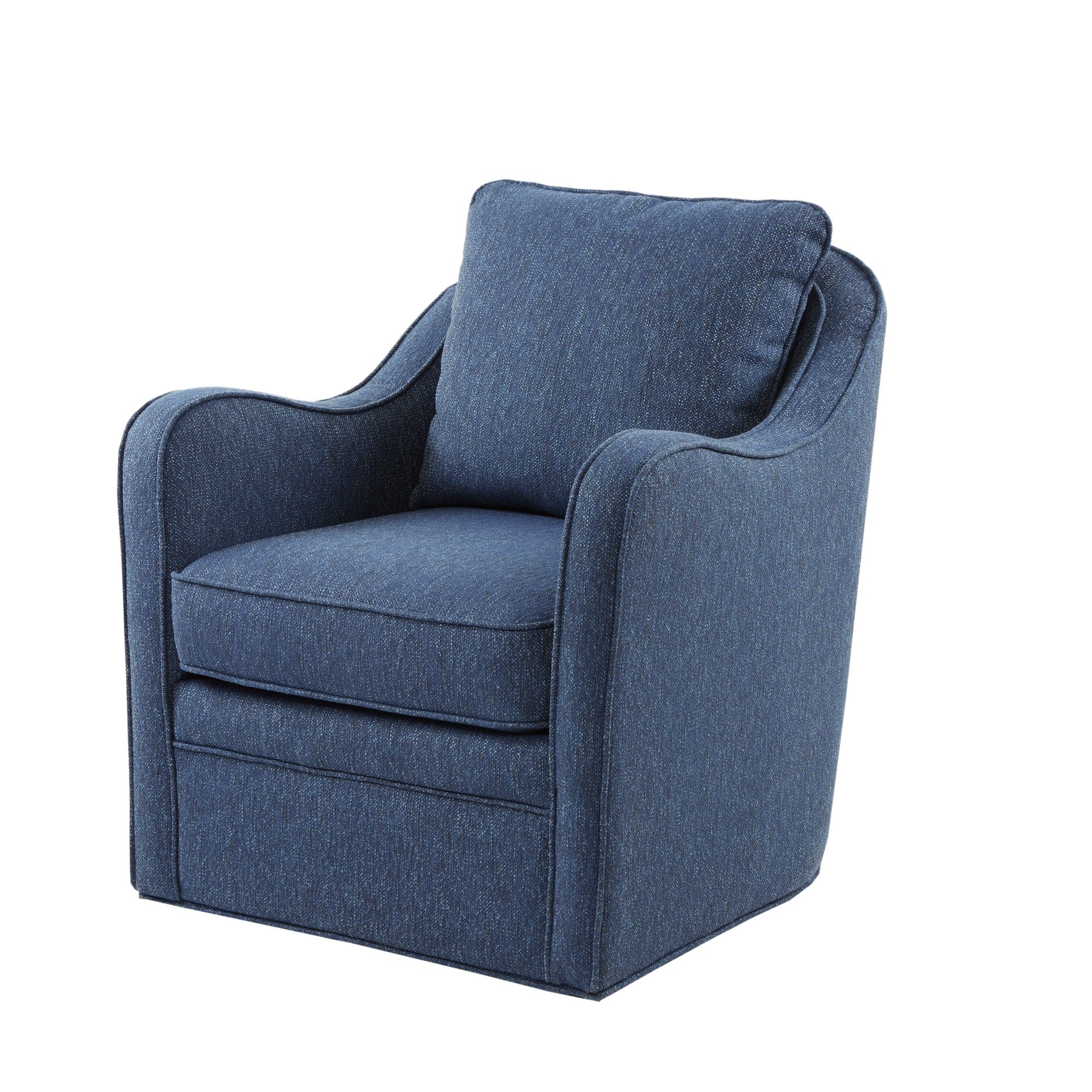 Madison Park Betty Upholstered Swivel Curved Armchair