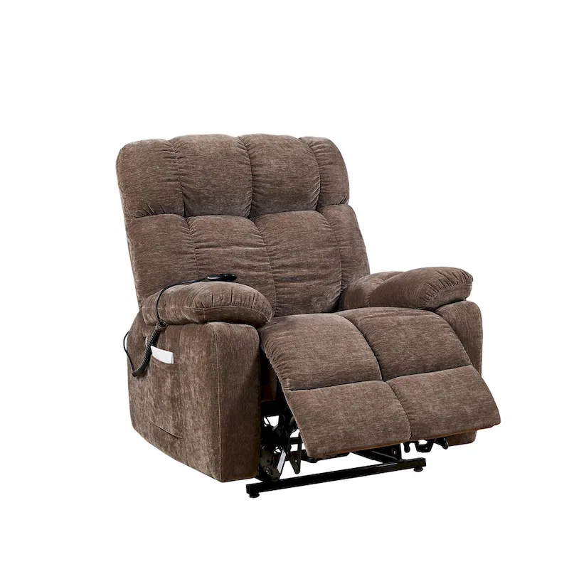 Liyasi Electric Power Lift Recliner Chair with 2 Motors Massage and Heat for Elderly, 3 Positions, 2 Side Pockets, USB Charge P