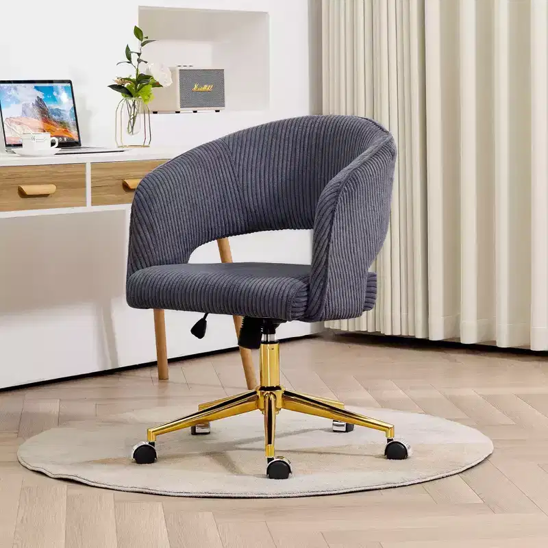 Hyleory Corduroy adjustable movable Task Office Chair