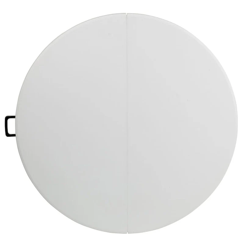 4-Foot Round Bi-Fold Plastic Event Folding Table with Handle