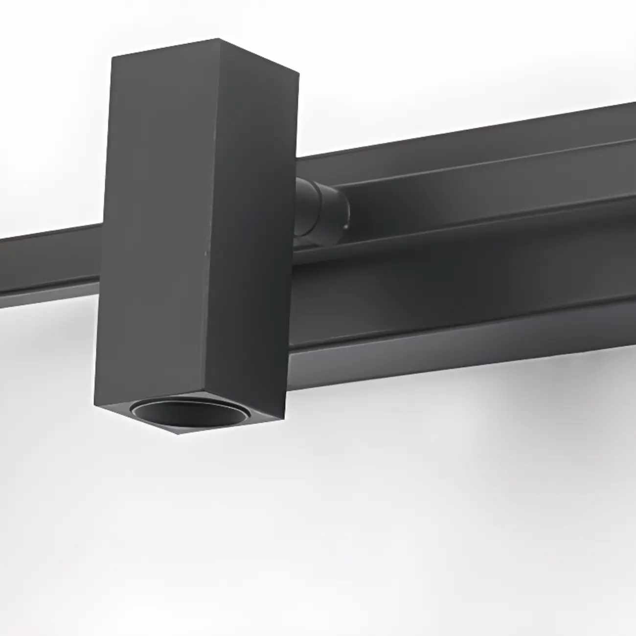 3-Light Rectangle Adjustable Black Vanity Lights