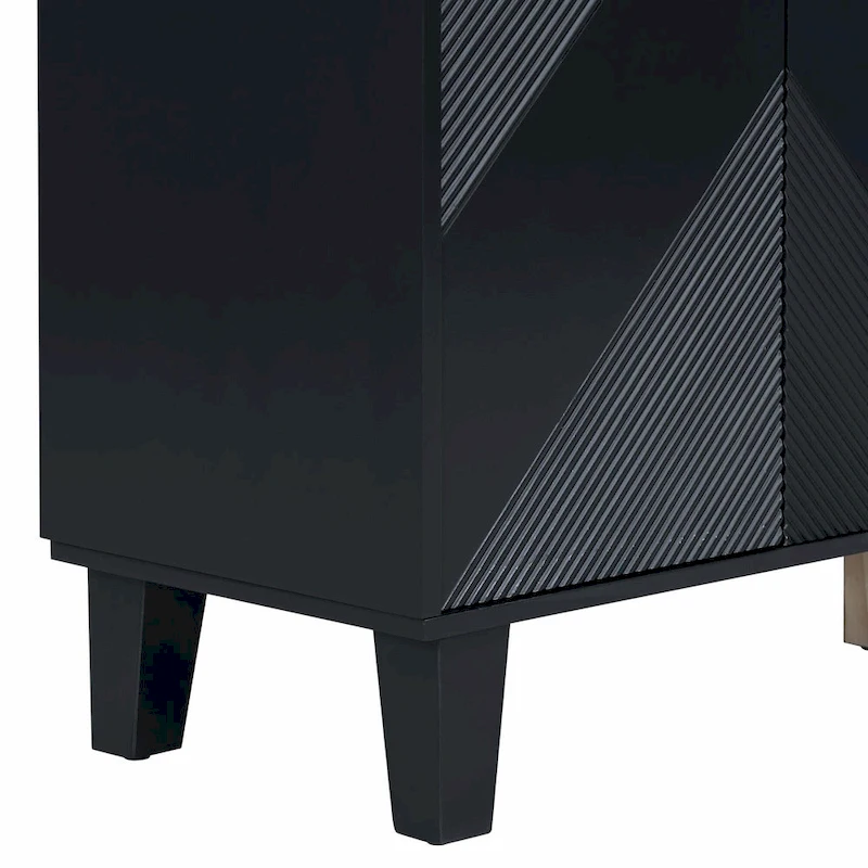 Light Luxury Cabinet with Geometric Patterns