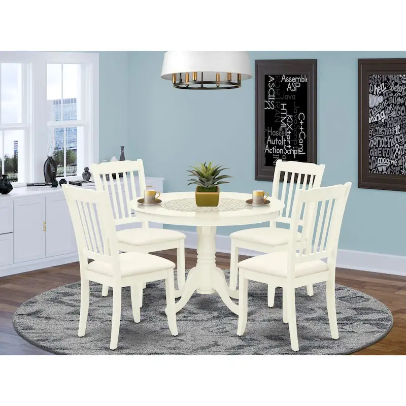 East West Furniture Kitchen Table Set- a Dining Room Table and Kitchen Chairs
