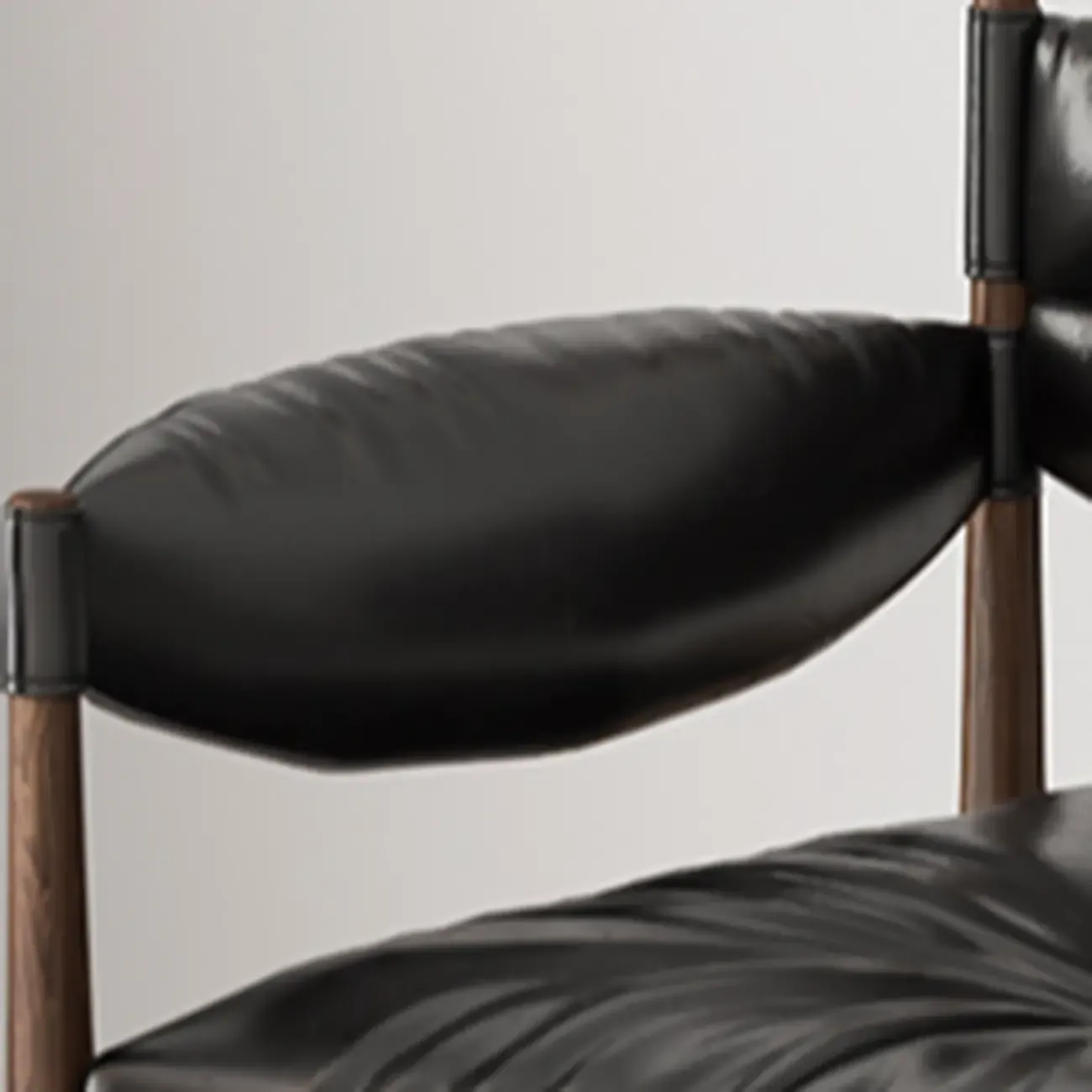 Modern Oiled Leather Mid-Back Accent Armchair