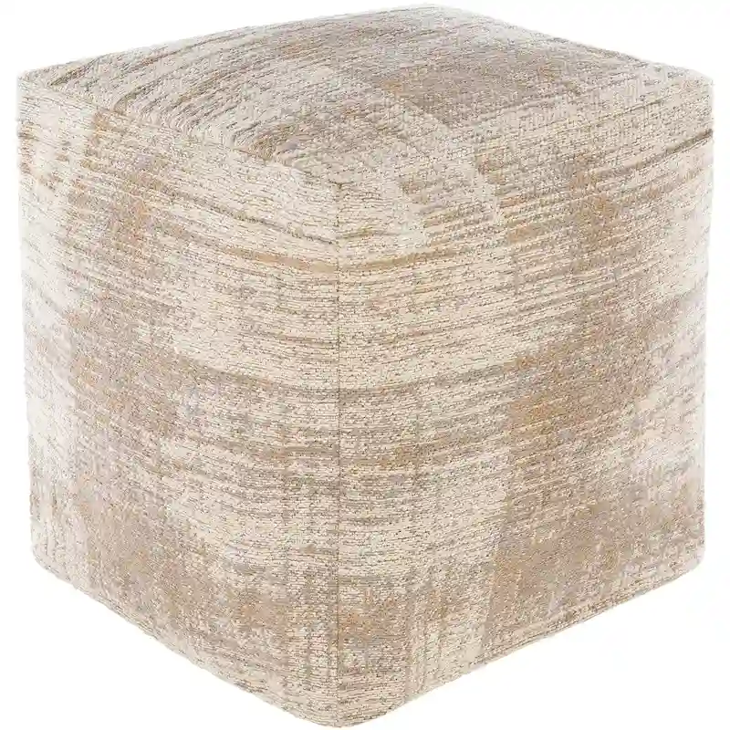 Livabliss Elina Modern Abstract 18-inch Cube Pouf