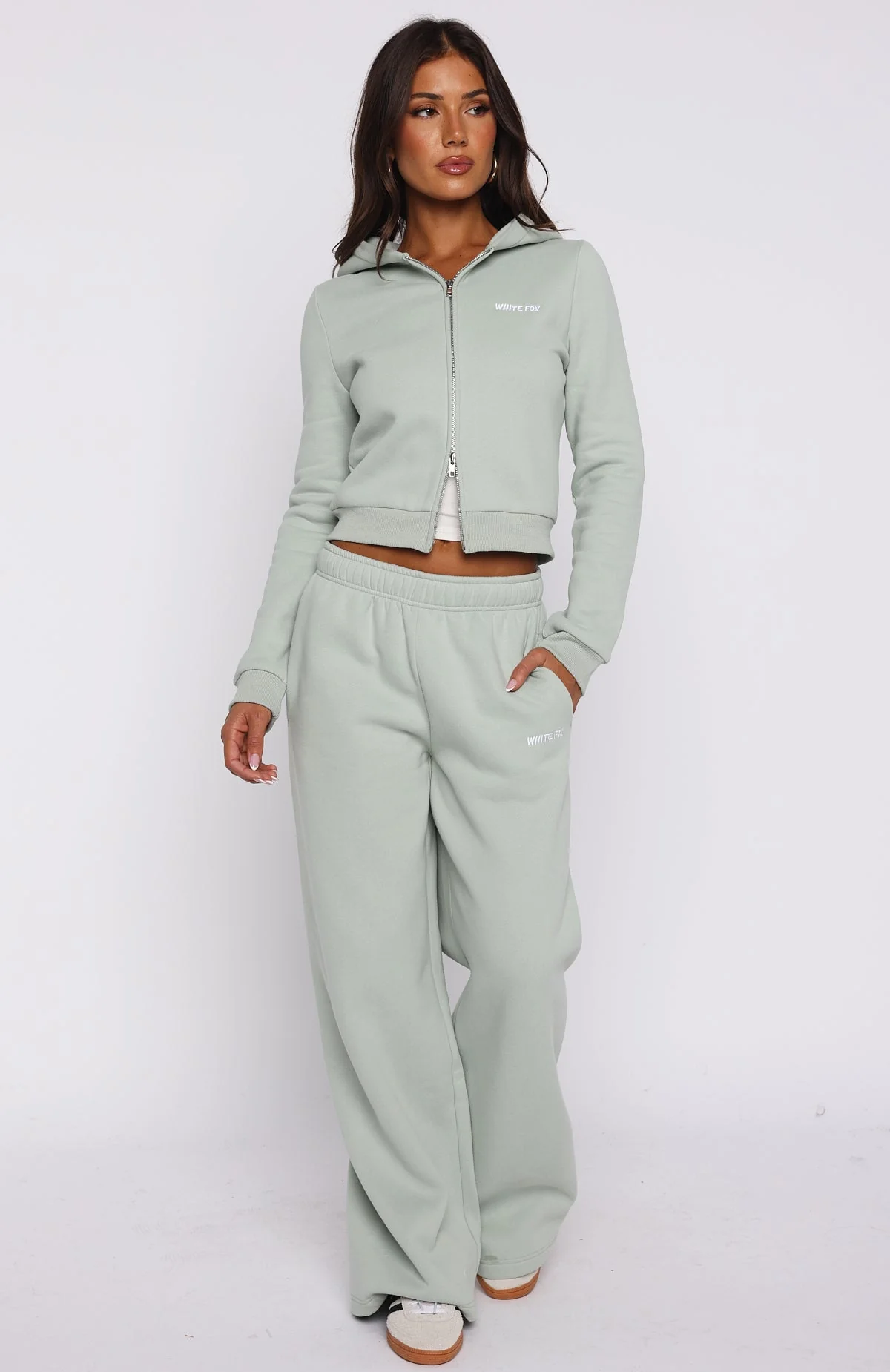 Comfy And Cute Wide Leg Sweatpants Seafoam