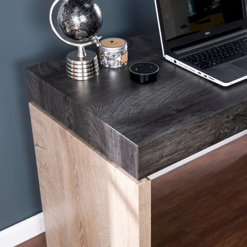 SEI Furniture Hedgefield Transitional Wood Black Desk