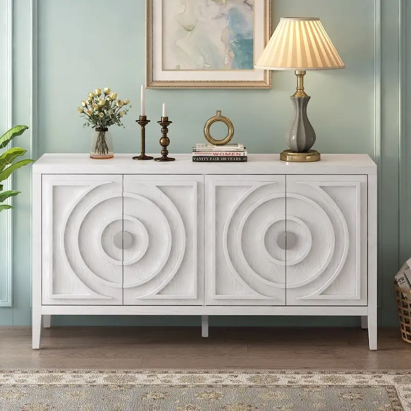Sideboard Cabinet with Metal Door Handle