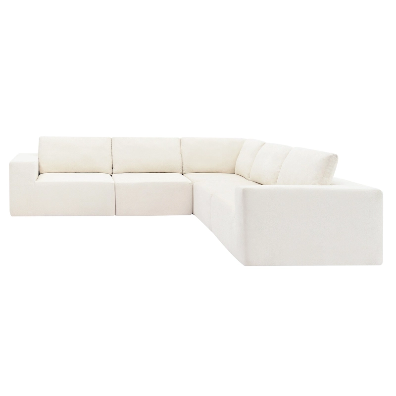 147 Modular Sectional Sofa,L Shaped Wide Seat Couch,Free Combination