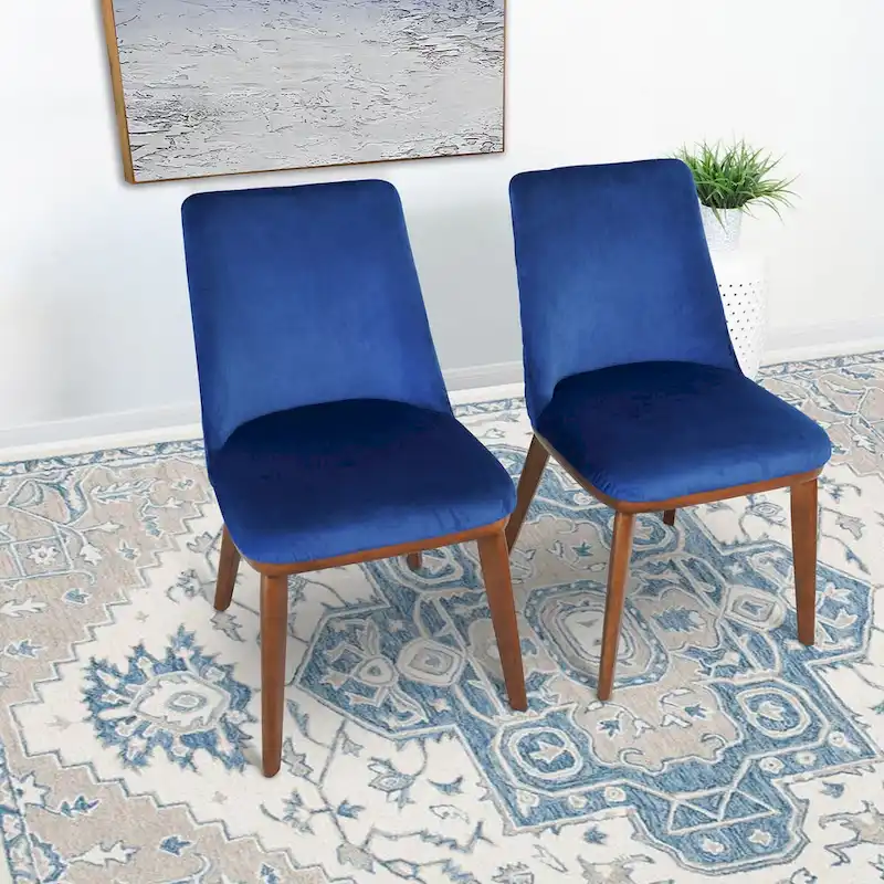 Dropia Mid-Century Modern Dining Chair Velvet (Set of 2)