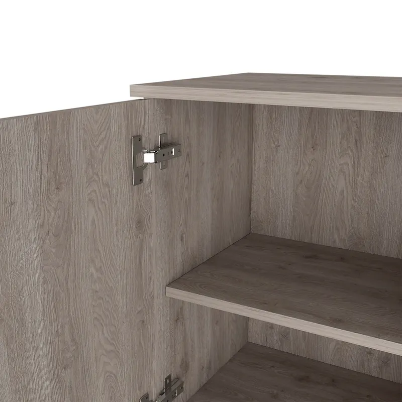 Medicine Cabinet , Two Internal Shelves, Light Oak / White Finish