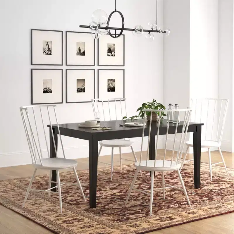 Salido Black Mixed Back Finish Dining Set - 5-Piece - iNSPIRE Q
