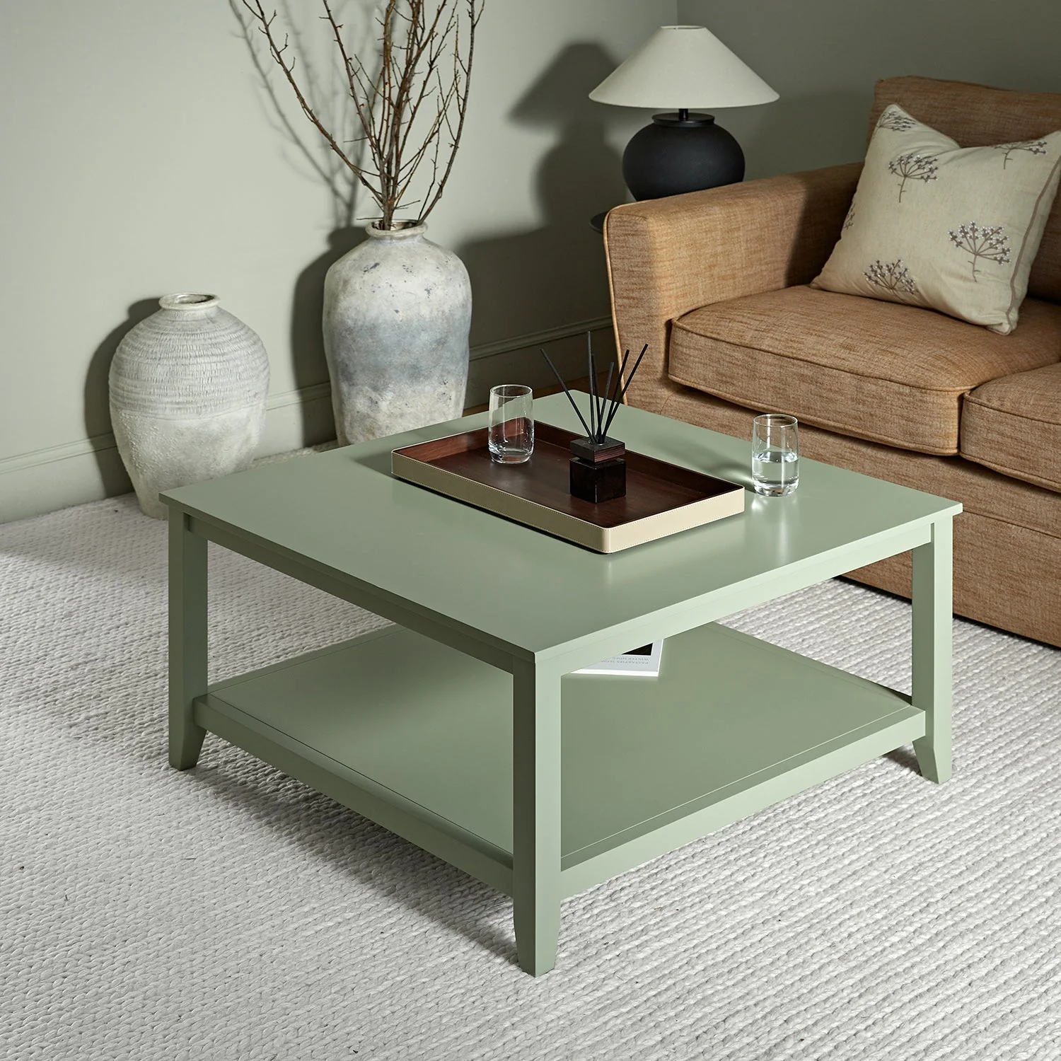 32 Square Coffee Table, Desert Sage