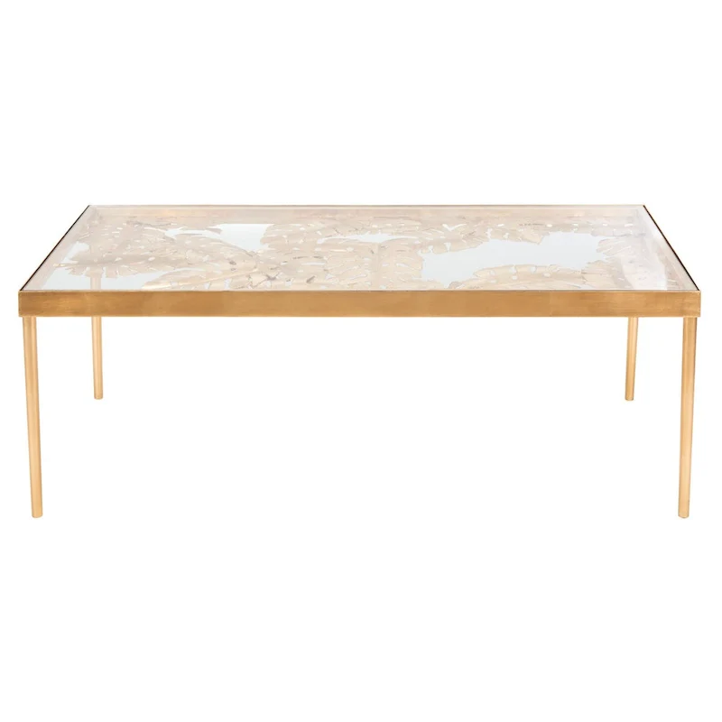 Rianda Palm Leaf Coffee Table - 24 x 47.5 x 18 - 24Wx48Dx18H