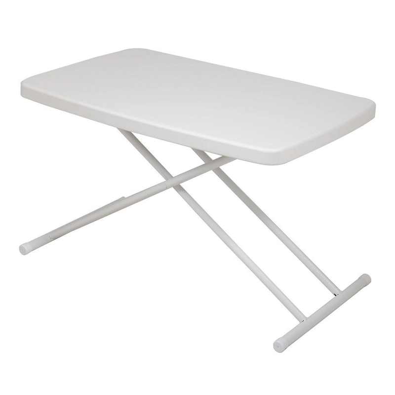 30x20inch Folding Table Lifting Picnic Camping Dining Rectangle White