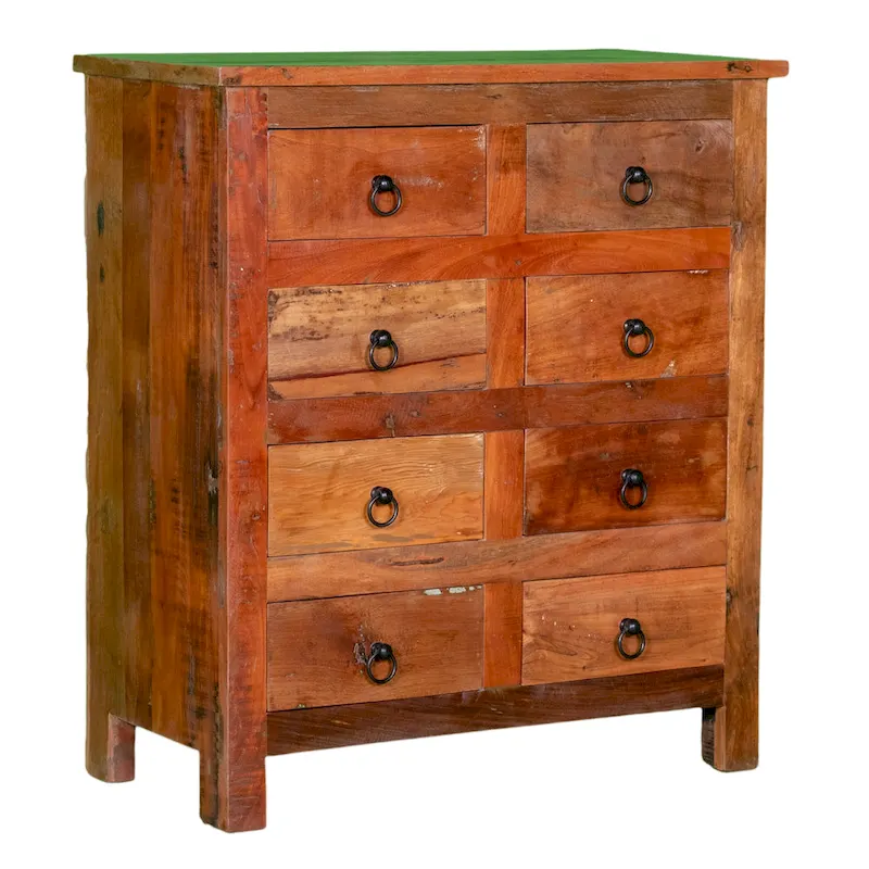 Maadze 32  Wide Reclaimed wood 8-Drawers Chest