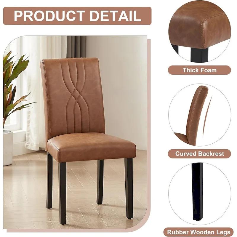 Upholstered Dining Chairs Set of 2/4/6, Fabric Dining Room Kitchen Side Chair, Parson Dining Chairs