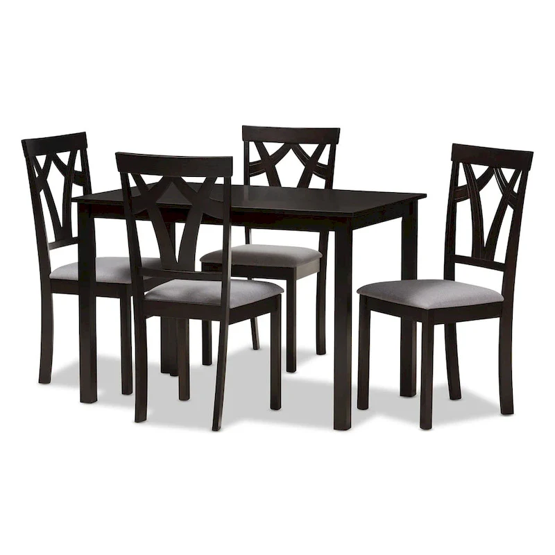 Copper Grove Cyril Contemporary Fabric Finished 5-Piece Dining Set