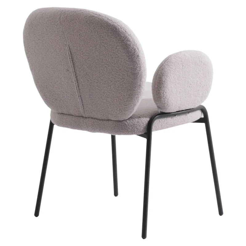 Soft-Cushioned Wrought Iron Dining Chair