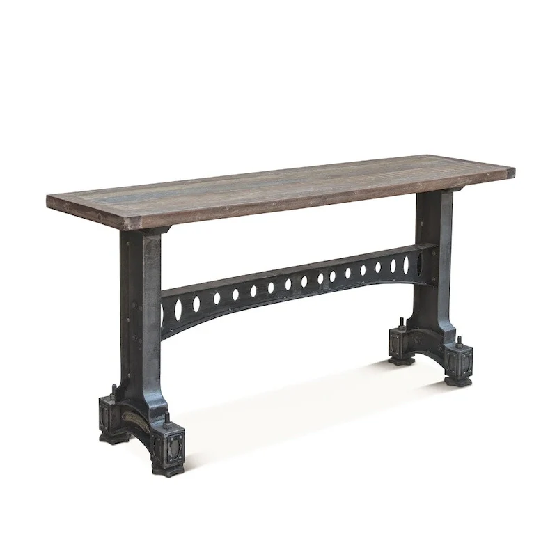 Sterling Cast Iron Table with Reclaimed Teak Top
