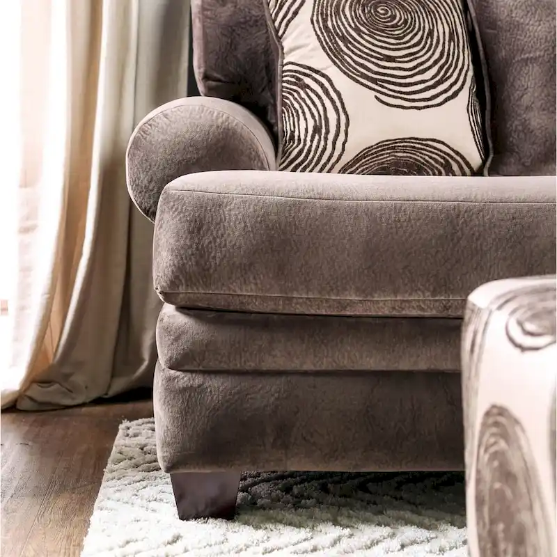 Jeta Transitional Microfiber Padded 2-Piece Living Room Set by Furniture of America