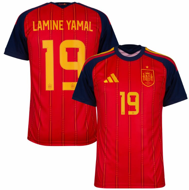 Spain Home Lamine Yamal 19 Jersey