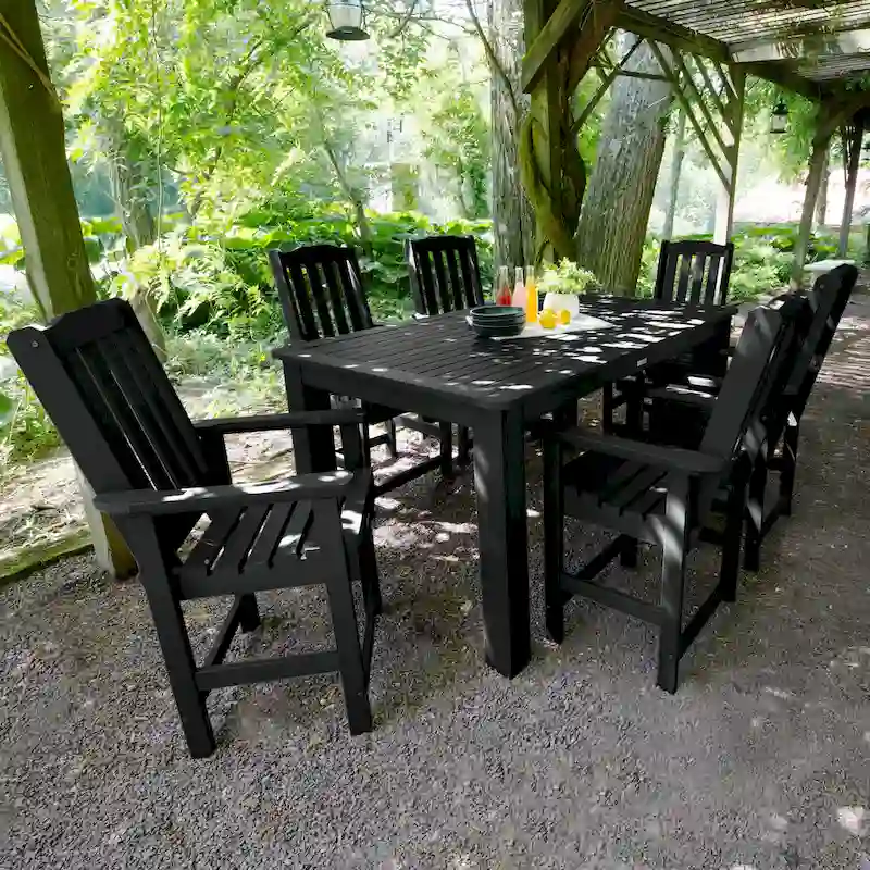 Lehigh 7-Piece Outdoor Dining Set - 42 x 72 Table, Counter-height