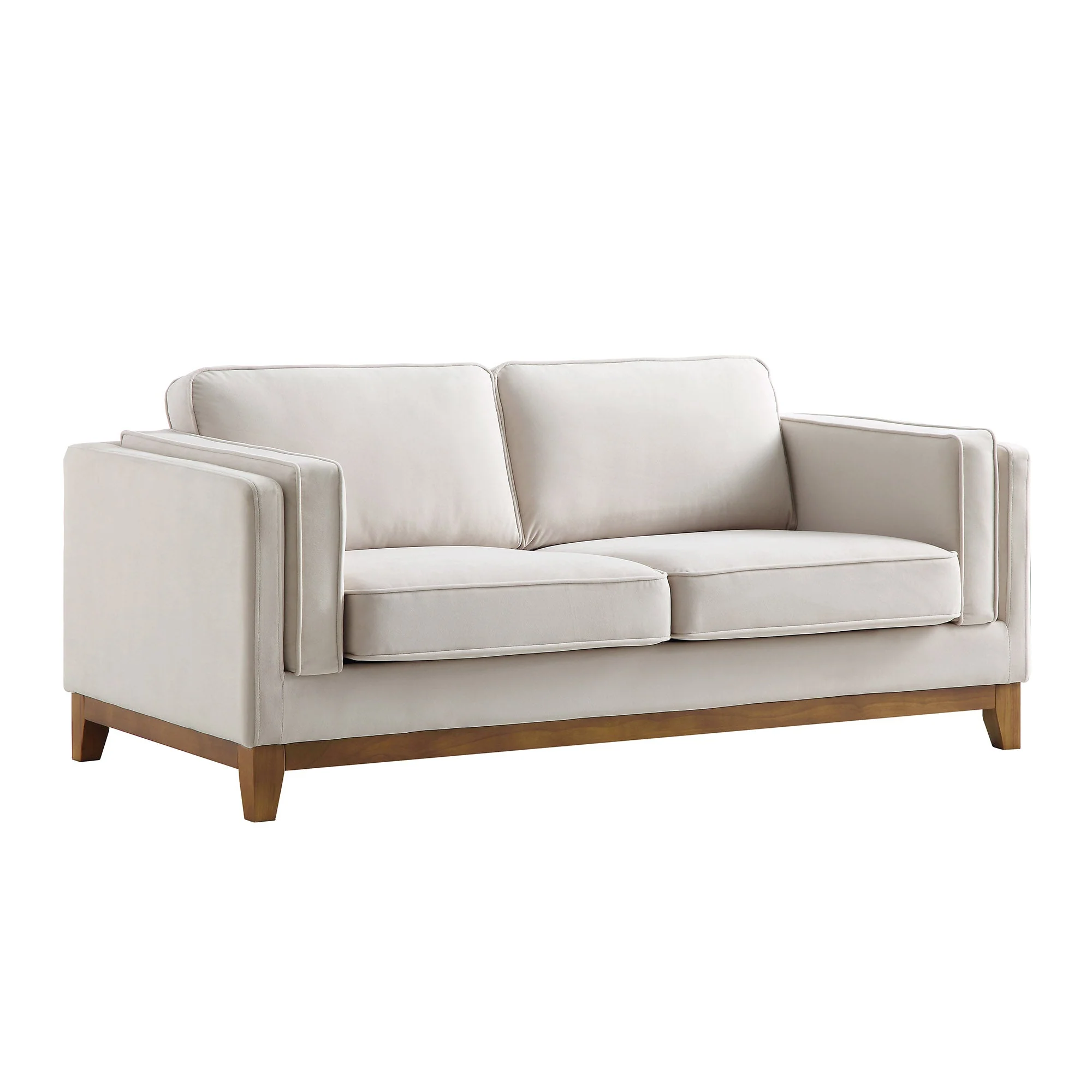 Champagne Velvet Sofa, 2-Seater