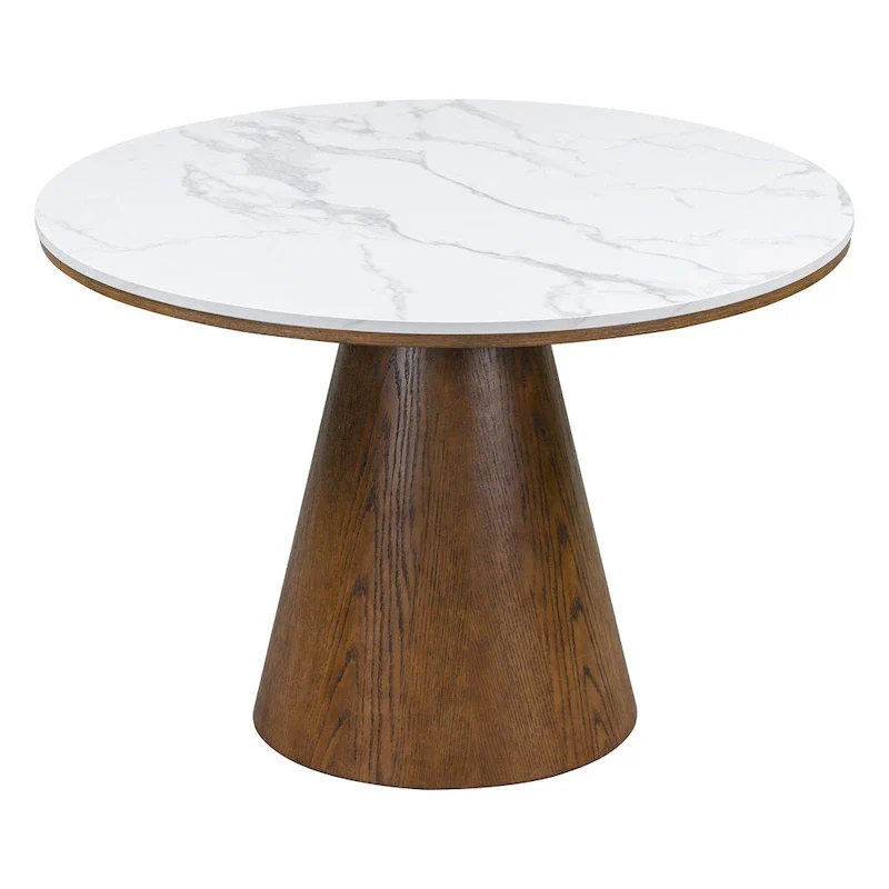 45-Inch Round Dining Table - Marble Top - Seats 4