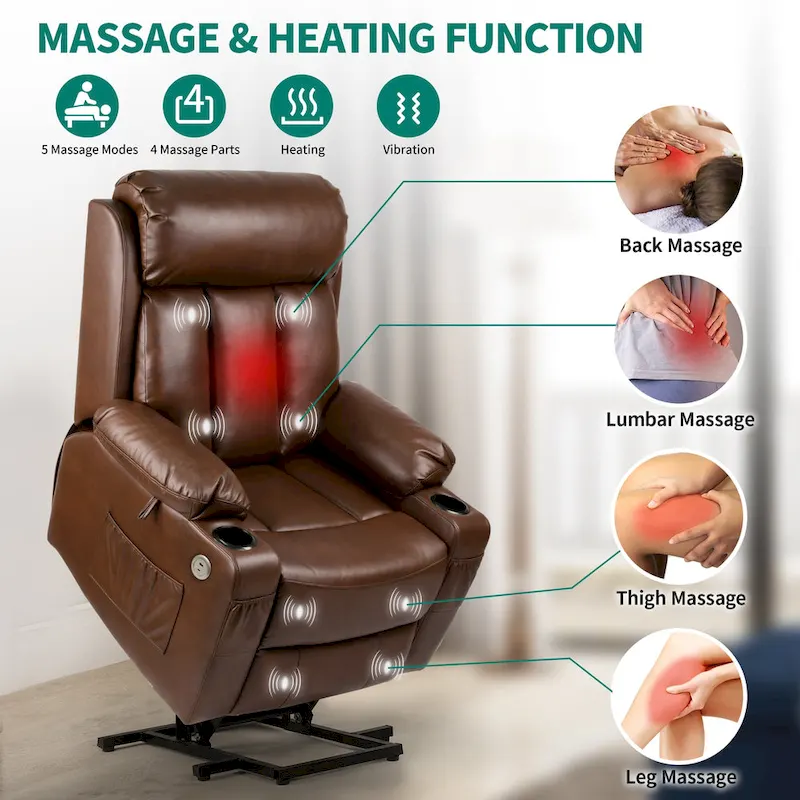 Moasis PU Massage Reclining Chair