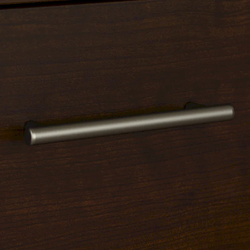 Somerset 72W Office Desk with Hutch and 5 Shelf Bookcase in Ash Gray