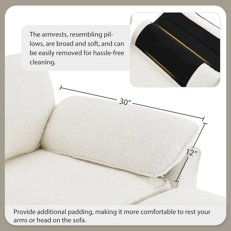 Combination Modular Convertible Sectional Sofa with Ottoman