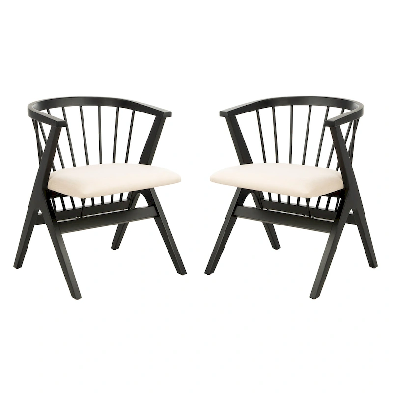 SAFAVIEH Carlota Spindle Dining Chair (Set of 2) - 23 W x 23 D x 30 H - 22Wx22Dx30H
