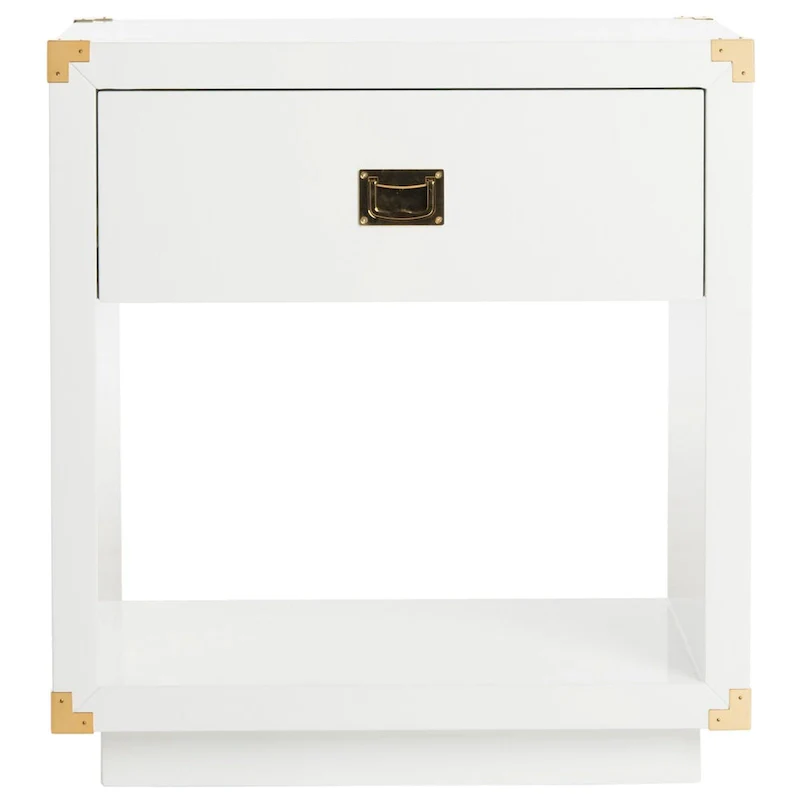 SAFAVIEH Couture Gilberte Lacquer Side Table - 24 In W x 18 In D x 26 In H - 24Wx18Dx26H