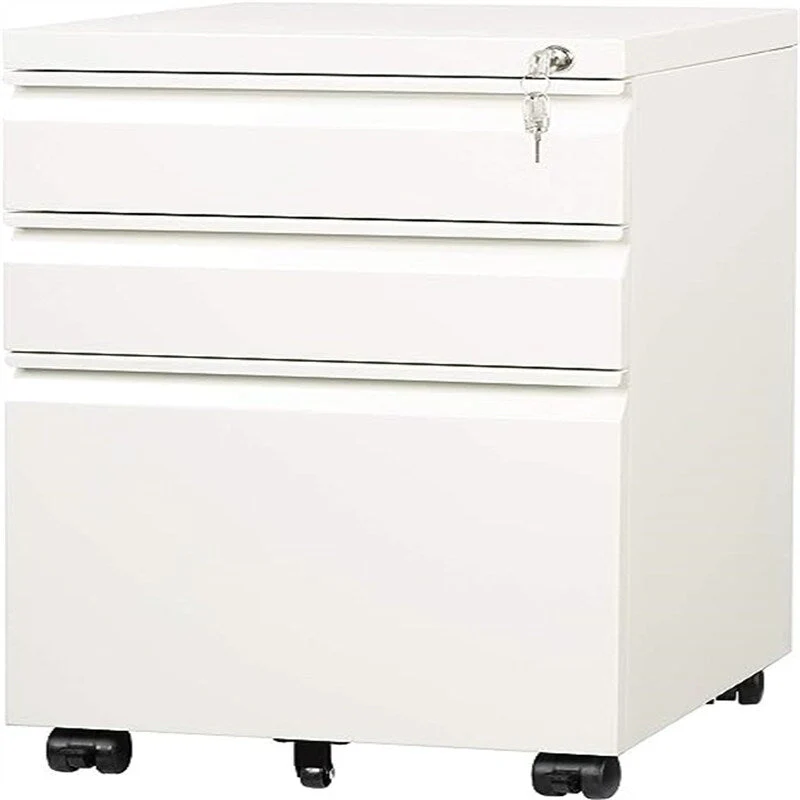 3-Drawer Mobile File Cabinet - 17.1D x 14.6W x 23.8H
