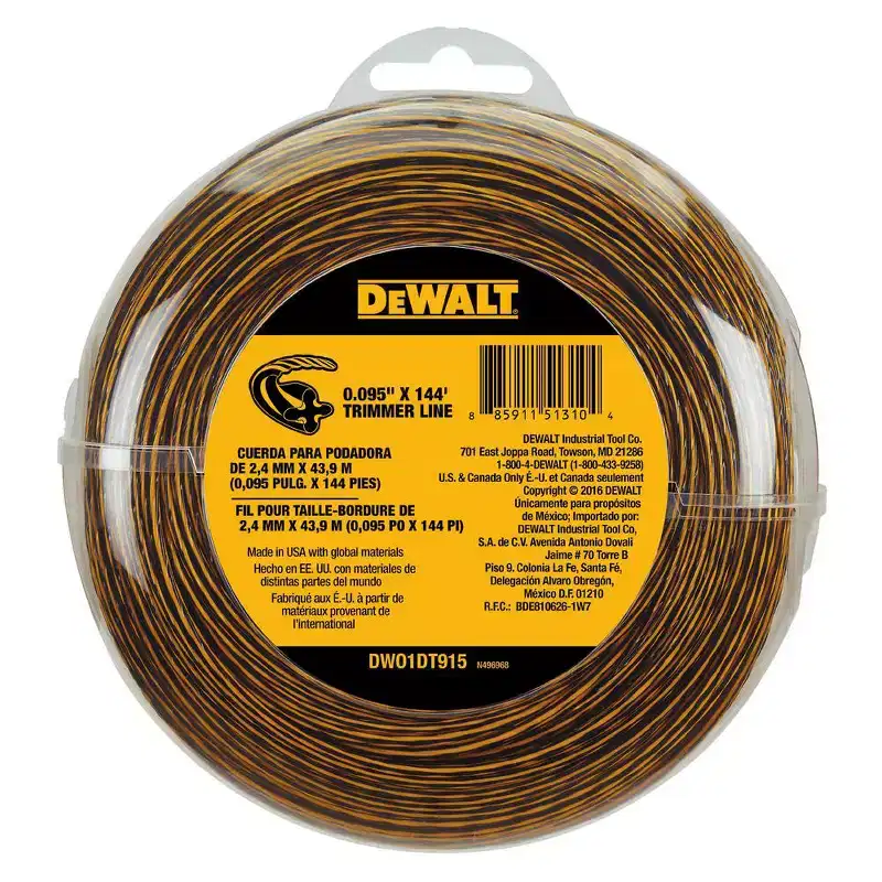 Dewalt DWO1DT915 String Trimmer Line, 144-Feet by 0.095-Inch
