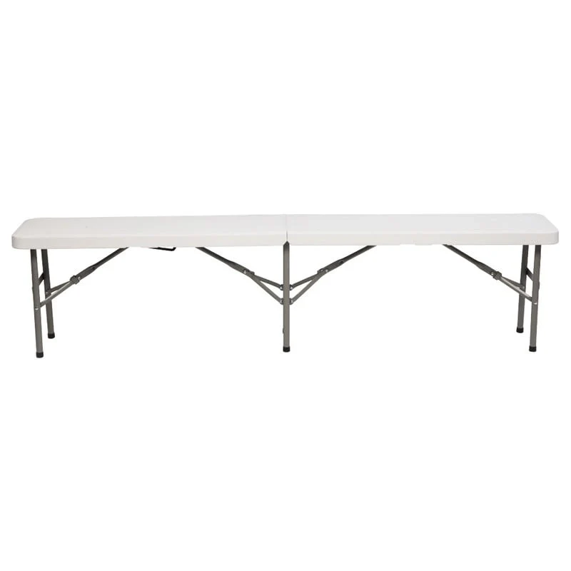 Outdoor 6 ft. Portable Plastic Bench, Perfect for Party and Picnic