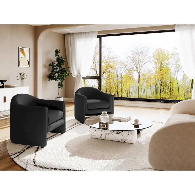 Modern 32.3 wide Upholstered Accent Chairs Set of 2