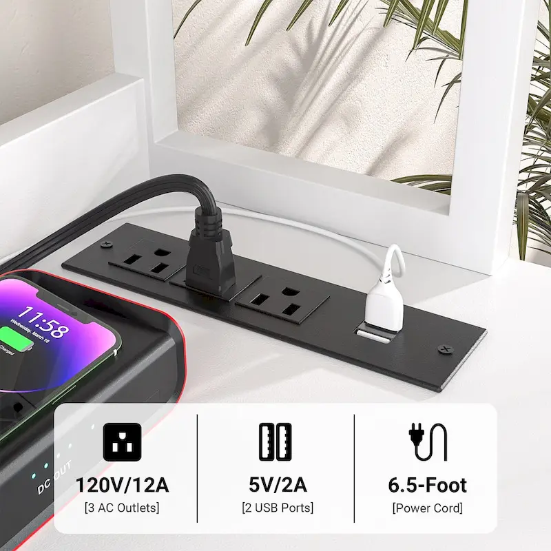 27.6  Wide Drawer File Cabinet, Wood Filing Cabinet With Charging Station and Locks
