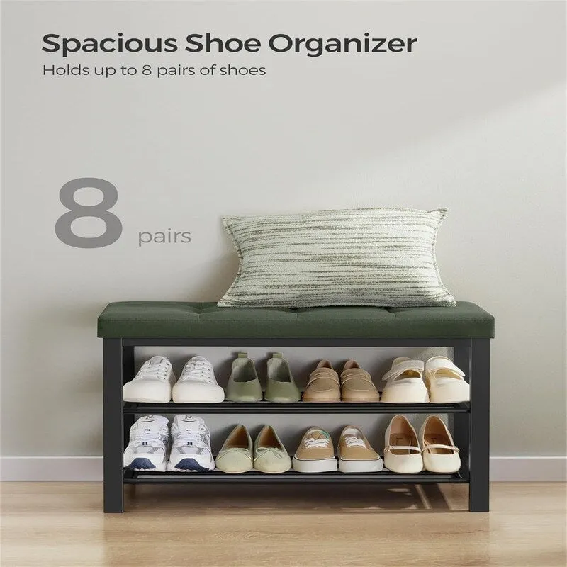 Entryway Bench with Cushion - 12.2D x 31.9W x 19.3H