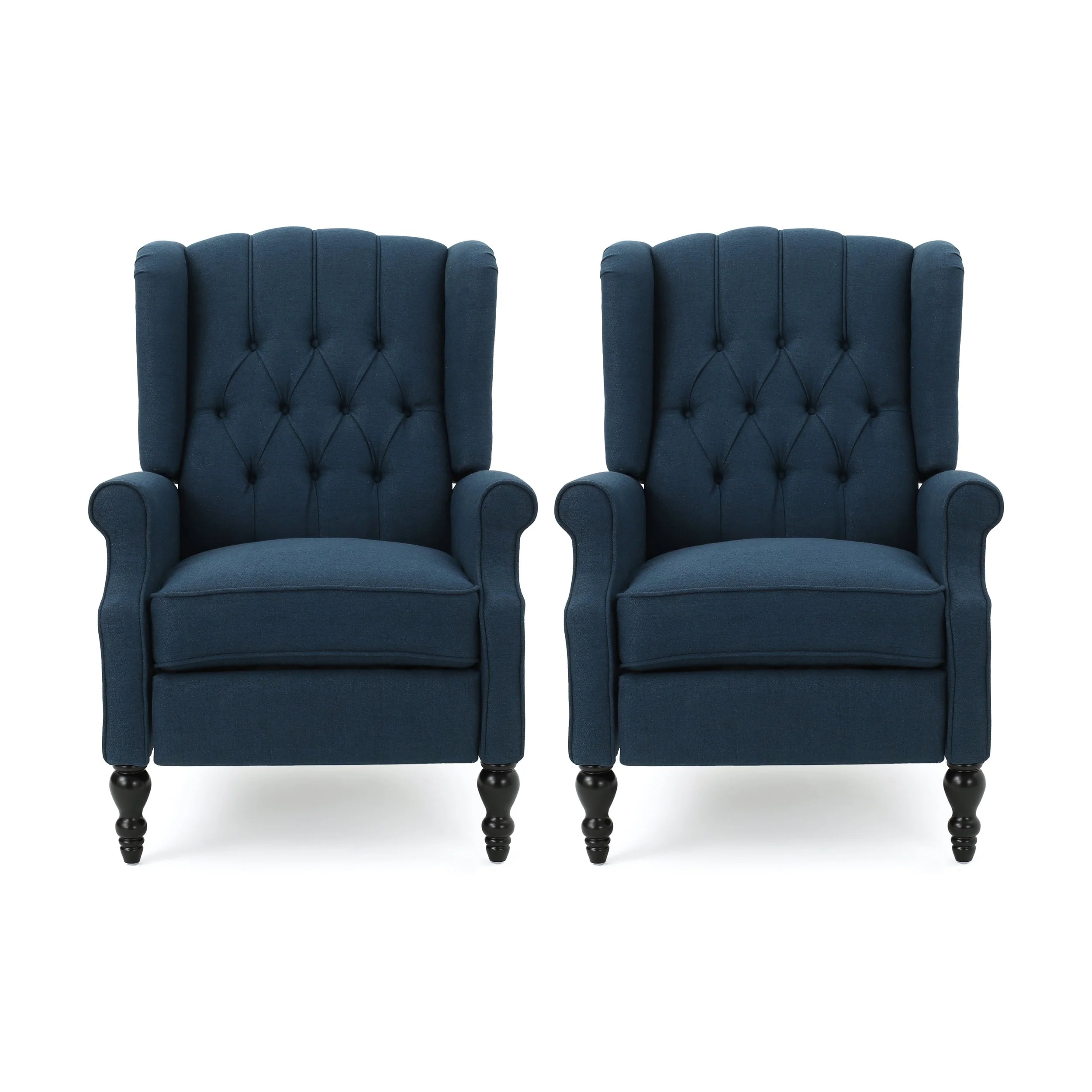 Walter Tufted Fabric Recliners (Set of 2) by Christopher Knight Home