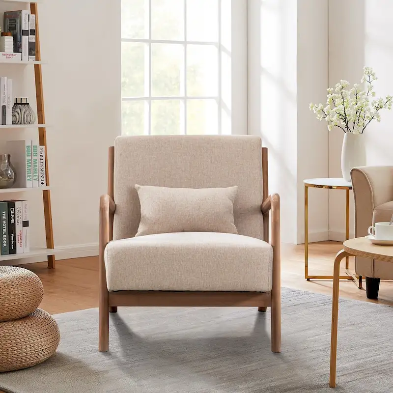 Ebello Modern Solid wood Accent Chair