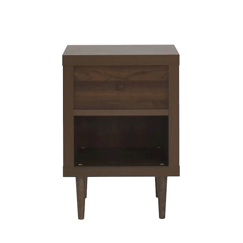 Nystrom Faux Wood Single Drawer Nightstand by Christopher Knight Home